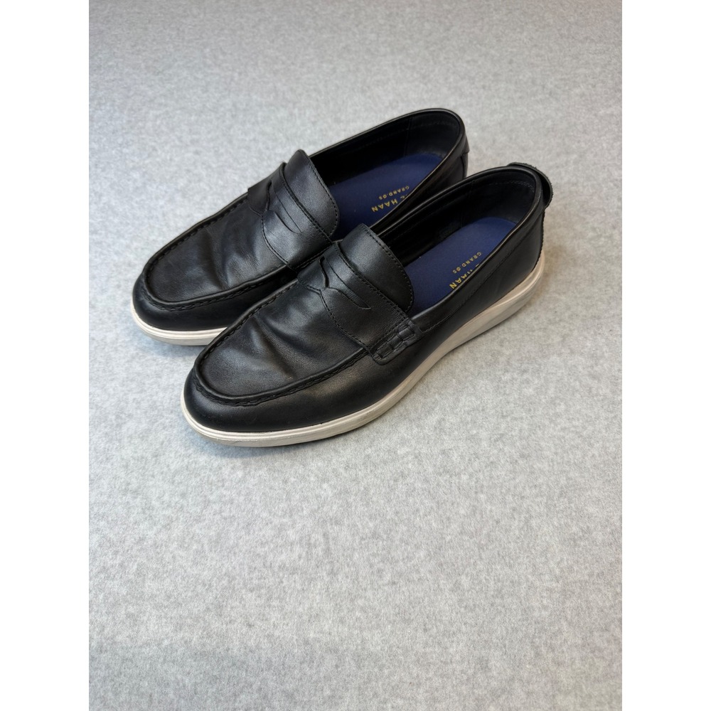 Cole Haan Grand OS Mens Black Leather Penny Loafers C30474 Shoes Size 11